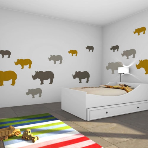 felty Filz Figur zur Wandgestaltung Wohnraum Modell Tier Sam Farb- und Größenkombination Kinderzimmer Szene 01