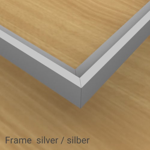 felty Filz Pinnwand Frame, Aluminiumprofil, Farbe Silber matt